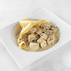 Crepe de Pollo, Queso y Champiñones